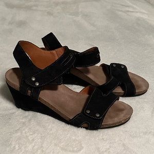 TAOS Black Wedges Size 7-7.5